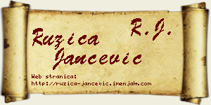 Ružica Jančević vizit kartica